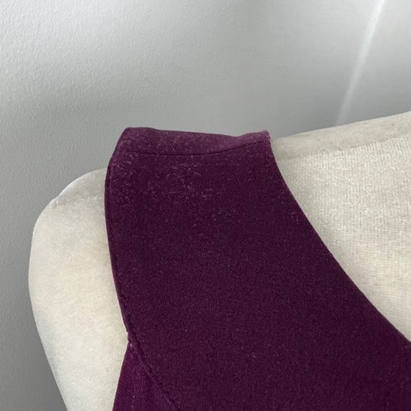 Calvin Klein Sleeveless Blouse Black White Purple Career Small - Picture 4 of 7